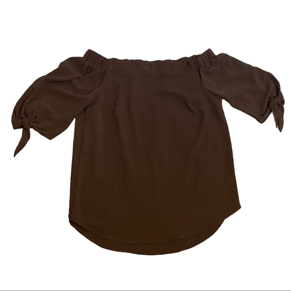 Black Monteau Loose Fit Blouse with Tie Sleeves